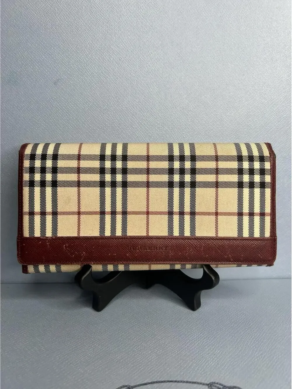 Burberry Plaid Long Wallet Purse Women Wallet Authentic